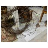 LARGE QUANITY OF ANTIQUE BARBWIRE.