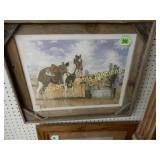 GROUP OF 3 FRAMED WESTERN PRINTS.