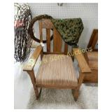 ANTIQUE MISSION STYLE MORRIS ROCKER.