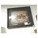 FRAMED 23" X 28" INDIAN MOTORCYCLES ADVERTISING