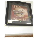 FRAMED 23" X 24" PRINT.