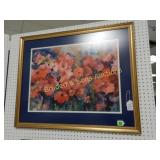 FRAMED 20" X 28" ARTIST SIGNED JOYCE JONES PRINT.