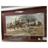 FRAMED 18" X 34" MCCARTHY PRINT TITLED THE AMBUSH