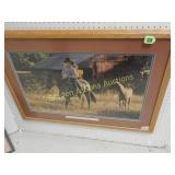 FRAMED 18" X 31" TIM COX PRINT TITLED FLOWERS FOR