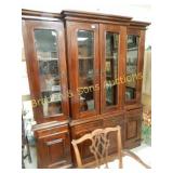 CONTEMPORARY 84" X 70" CHINA CABINET IN EXCELLENT