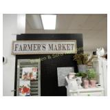 CONTEMPORARY 8" X 42" FARMERS MARKET SIGN.