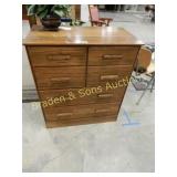 VINTAGE RANCH OAK CHESTER DRAWERS WITH HATCH MADE