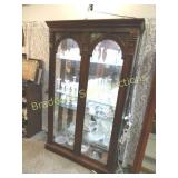 CONTEMPORARY 80" X 50" LIGHTED DISPLAY CABINET.
