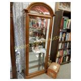 CONTEMPORARY 80" X 31" DISPLAY CABINET.