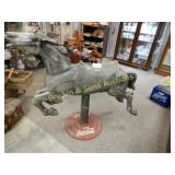 VINTAGE CAST ALUMINUM 51" X 58" COCA-COLA CAROUSEL