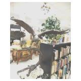 BRONZE 43" X 44" BALD EAGLE IN FLIGHT SCULPTURE.