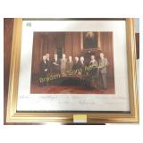 FRAMED 10" X 13" AUTOGRAPHED PICTURE OF ALL 9 U.S.