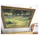 FRAMED 18" X 24" GICLEE BY DL PARKS. TITLED "APRIL