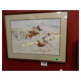 FRAMED 12" X 19" ORIGINAL WATER COLOR BY DAVID