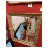 CONTEMPORARY 24" X 19" FRAMED MIRROR.