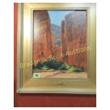 FRAMED 19" X 16" ORIGINAL OIL ON CANVAS BY D L