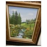 FRAMED 24" X 18" OIL ON CANVAS.