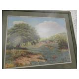 FRAMED 16" X 18" PRINT BY MANUEL GARZA.