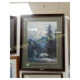 FRAMED 27" X 19" WINDBERG PRINT. TITLED "QUIET