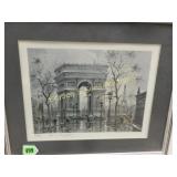 GROUP OF 2 FRAMED PRINTS.