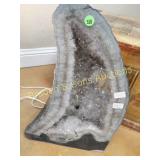 21" TRI-COLOR AMETHYST GEODE ROCK.