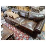 CONTEMPORARY ITALIAN LEATHER SOFA.