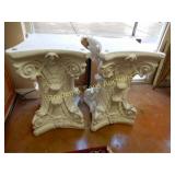 GROUP OF 2 30" PLASTER PEDASTOOLS/