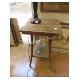 VINTAGE RUSTIC END TABLE.