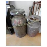 GROUP OF 2 VINTAGE MILK JUGS.