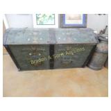 VINTAGE HANDPAINTED STORAGE TRUNK.