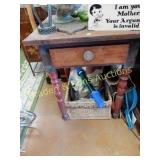 CONTEMPORARY RUSTIC END TABLE.