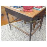 VINTAGE SCHOOL DESK WITH CHAIR.