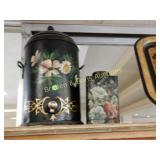 VINTAGE TEA URN AND TEA TIN