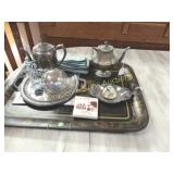 CONTEMPORARY SERVING TRAY WITH CONTENTS