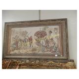 FRAMED 19" X 35" TAPESTRY