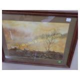 GROUP OF 2 FRAMED PRINTS