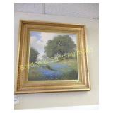 FRAMED 18" X 18" OIL ON CANVAS BY RUTVEN CIRCA