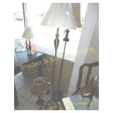 GROUP OF 2 CONTEMPORARY TABLE LAMPS AND FLOOR