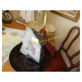 RARE 12" TRI-COLOR AMETHYST GEODE.