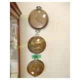 GROUP OF 3 COPPER CAKE MOLDS.