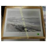 GROUP OF 9 FRAMED 9" X 13" PRINTS DEPICTING