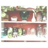 GROUP OF 2 SHELVES OF ASSORTED MERCHANDISE.