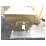 GROUP OF 2 TABLE LAMPS AND ONE METAL STORAGE