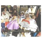 GROUP OF 11 CONTEMPORARY AND VINTAGE DOLLS.