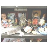 GROUP OF ASSORTED DOLLS, TOYS ETC.