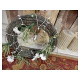 CUSTOM MADE BARBWIRE WREATH.