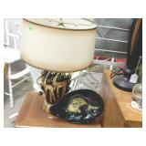 GROUP OF 2 TABLE LAMPS AND MISC. MERCHANDISE.