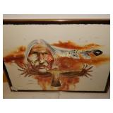 GROUP OF 2 FRAMED NATIVE AMERICAN PRINTS.