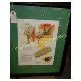 FRAMED 14" X 10" ORIGINAL 1928 WRIGLEY