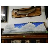 UNFRAMED 15" X 48" OIL ON CANVAS BY KB.